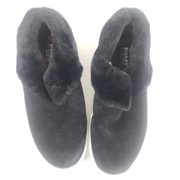 BLONDO Women Suri Waterproof Slip-on Sneaker In Black Suede 7.5 M - Picture 4 of 15